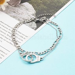 Tarnish Resistant 304 Stainless Steel Multi-strand Anklets&nbsp;AJEW-AN00436-01