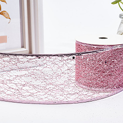 Glitter Polyester Satin Ribbon&nbsp;AJEW-WH0472-28B