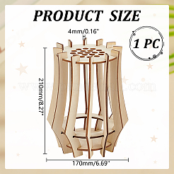 花束用の木製花瓶組み立てキット  湯通しアーモンド  170x210mm&nbsp;DIY-WH0899-68A