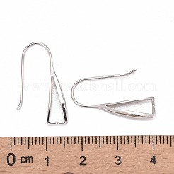 Anti-Tarnish Rhodium Plated 925 Sterling Silver Earring Hooks&nbsp;STER-F033-41P