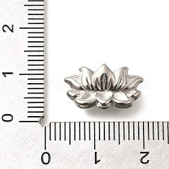 変色防止304ステンレススチールビーズ  蓮  ステンレス鋼色  9x16x7mm  穴：1.8mm&nbsp;STAS-I321-53P