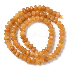天然石トパーズ翡翠ビーズ連売り  多面カット  ロンデル  5.5~6.5x4.5mm  穴：1mm  約91~94個/連  15.35''（39cm）〜15.43''（39.2cm）&nbsp;G-D344-A36-02