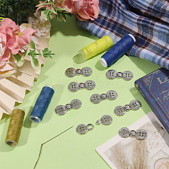 亜鉛合金は、ロック留め金、スナップ  韓服チャイナ服アクセサリー  プラチナ  16x39x3mm  内径：2mm&nbsp;LS-FIND-WH0149-96P