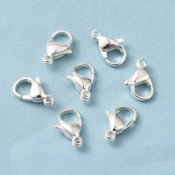 304ステンレススチール製ロブスタークロウ留め金  925銀メッキ  12x7.5x3.5mm  穴：1.4mm&nbsp;X-STAS-R120-02D-S