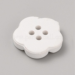 Spray Painted Plastic Buttons&nbsp;FIND-WH0152-394B-10