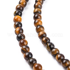 Natural Tiger Eye Beads Strands&nbsp;G-G099-3mm-4