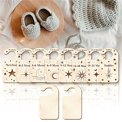 Wood Baby Closet Size Dividers&nbsp;AJEW-WH0352-006