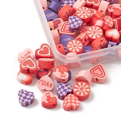 100Pcs 5 Style Handmade Polymer Clay Beads&nbsp;CLAY-FS0001-34