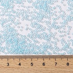 MIYUKIラウンドロカイユビーズ  日本製シードビーズ  （rr220)アクアミストライニングクリスタル  15/0  1.5mm  穴：0.7mm  約5555PCS /ボトル  10 G /ボトル&nbsp;SEED-JP0010-RR0220