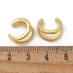 Clear Cubic Zirconia Double Line Cuff Earrings&nbsp;EJEW-R150-14G
