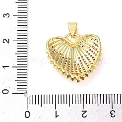 Rack Plating Brass Micro Pave Clear Cubic Zirconia Pendants&nbsp;KK-C047-12G
