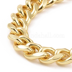 Rack Plating Brass Curb Chain Bracelets&nbsp;BJEW-C034-01G