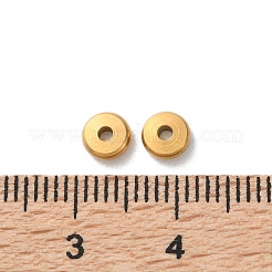 イオンプレーティング（IP）304ステンレスビーズ  ディスク  18KGP本金メッキ  5x1.5mm  穴：1.4mm&nbsp;X-STAS-C114-20G