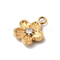 304 Stainless Steel Pave Rhinestone Charms&nbsp;STAS-G369-10G