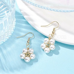 Shell Pearl Flower Dangle Earrings&nbsp;EJEW-JE05329