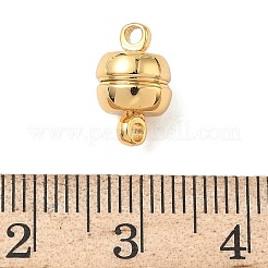 ディスク真鍮マグネット留め具  カン付き  ニッケルフリー  18KGP本金メッキ  12x7mm  穴：1.6mm&nbsp;KK-B160-37G