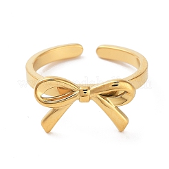 304 Stainless Steel Open Cuff Rings for Women&nbsp;X-RJEW-Z044-01G-02