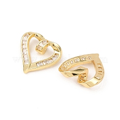 Brass Micro Pave Cubic Zirconia Linking Rings&nbsp;KK-G543-18G-01