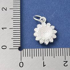 S925 スターリングシルバーチャーム  花  銀  14x11x3mm&nbsp;STER-H115-11C-S
