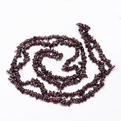 Chips Natural Garnet Beads Strands&nbsp;G-N0164-47