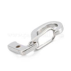 変色しない304ステンレススチール製キーチェーン留め具  ステンレス鋼色  NUM。2  23x11x5mm&nbsp;STAS-C024-24P
