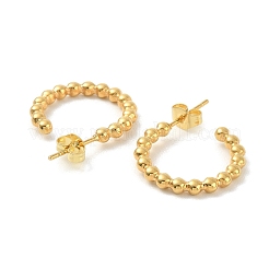 4 Pairs 4 Style 304 Stainless Steel Twist Rope & Oval & Ball Beaded C-shape Stud Earrings&nbsp;EJEW-TZ0001-01