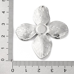 変色防止304ステンレススチールペンダント  花のチャーム  ステンレス鋼色  44x41x2mm  穴：1mm&nbsp;STAS-D194-04P