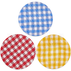 6Pcs 3 Colors Tartan Pattern Reusable Fabric Bread Fermentation Cover&nbsp;AJEW-CN0005-13