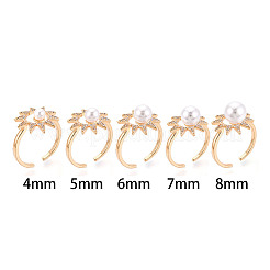 Sun Shape Brass Micro Pave Clear Cubic Zirconia Cup Peg Ring Settings&nbsp;KK-T076-16G