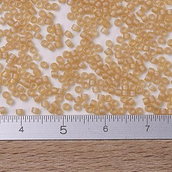 MIYUKIデリカビーズ  シリンダー  日本製シードビーズ  11/0  （db0852)マット透明ライトトパーズab  1.3x1.6mm  穴：0.8mm  約2000PCS /ボトル  10 G /ボトル&nbsp;SEED-JP0008-DB0852
