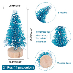 Christmas Tree Plastic Home Ornaments&nbsp;DJEW-WH0015-04