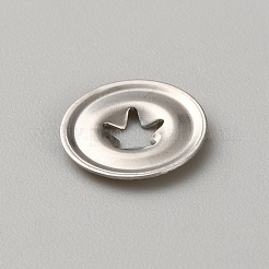 304ステンレスワッシャー  人形作り用品  中空星型フラットラウンド  ステンレス鋼色  11x1mm  穴：4.5x3.5mm&nbsp;DIY-WH0504-472B