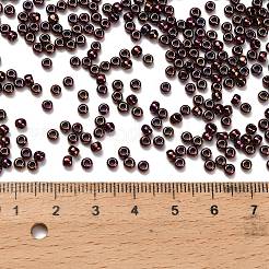 トーホー 8/0ラウンドビーズ  日本製シードビーズ  （502)つの高メタリックアメジスト  3mm  穴：1mm  約1110個/50g&nbsp;SEED-XTR08-0502