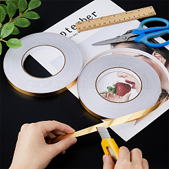 PVCプラスチックエッジバンディング  DIYテーブル用の粘着ベニヤエッジトリム  戸棚  家具  装飾トリム  ゴールド  10x0.1mm  約50m /ロール&nbsp;DIY-WH0488-79A
