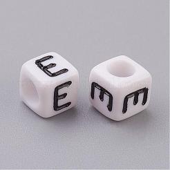 Acrylic Horizontal Hole Letter Beads&nbsp;PL37C9308-E