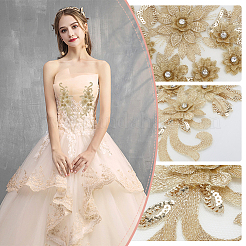 3D Flower Shape Polyester Embroidery Applqiues&nbsp;PATC-WH0012-26