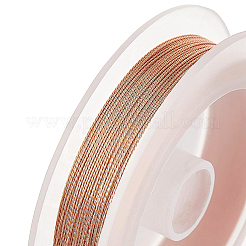 3連売り銅クラフトワイヤー  長持ちメッキ  ツイストラウンド  赤銅鉱  26ゲージ  0.4mm  約50m /ロール&nbsp;CWIR-BC0008-0.4mm-R