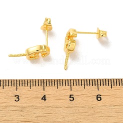 Brass Stud Earrings Findings&nbsp;EJEW-H128-04G