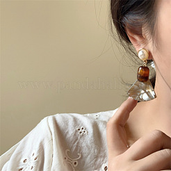 Alloy & Acrylic Stud Dangle Earrings&nbsp;FS-WG2F34D-01
