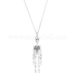 Punk Style Skeleton Skull Alloy Pendant Necklaces&nbsp;WH-WGF5A97-01