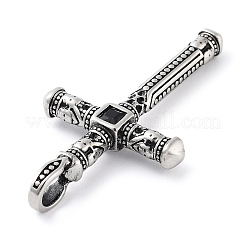 Tibetan Style 304 Stainless Steel Pendants&nbsp;STAS-R225-12AS