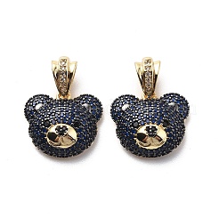 Brass Cubic Zirconia Pendants&nbsp;KK-G446-18G-04