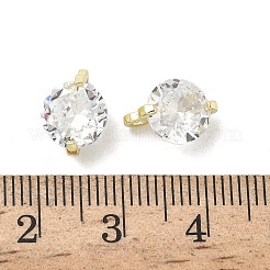Brass Micro Pave Cubic Zirconia Charms&nbsp;KK-B166-09G