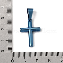 304ステンレスペンダント  クロスチャーム  ブルー  25x17x3mm  穴：8.5x4.5mm&nbsp;SA-CBA8660-04BL