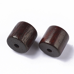 天然木のビーズ  ワックスをかけられた木製のビーズ  染め  コラム  サドルブラウン  10x10mm  穴：2mm  約780個/500g&nbsp;WOOD-S665-02C-01