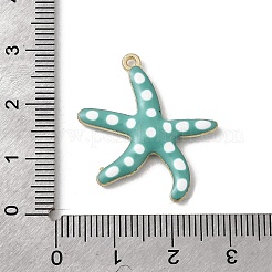 合金エナメルチャーム  ヒトデ  ゴールドカラー  ミックスカラー  27x25x3.5mm  穴：1.2mm&nbsp;FIND-H055-10G