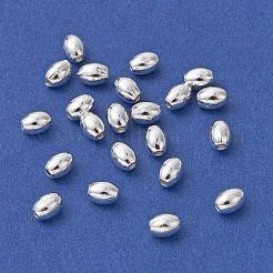 合金ビーズ  ライス  長持ちメッキ  銀  5x4mm  穴：1mm&nbsp;FIND-B029-03S