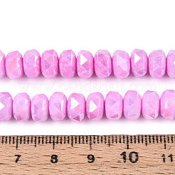 Anti-Tarnish Electroplate Glass Beads Strands&nbsp;GLAA-T025-8mm-11G