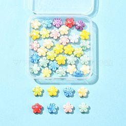 釉薬をかけた磁器ビーズ 40個  光沢のあるセラミックビーズ  花  ミックスカラー  11.5x11.5x5.5mm  穴：1.6mm&nbsp;PORC-FS0001-27
