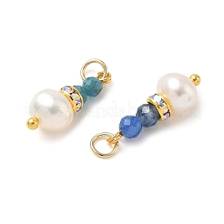 3Pcs 3 Styles Faceted Natural Apatite & Kyanite and Potato Pearl Pandants&nbsp;PALLOY-JF06048-02